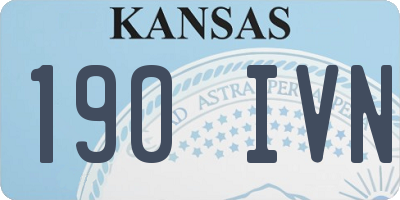 KS license plate 190IVN