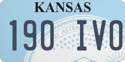KS license plate 190IVO