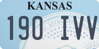 KS license plate 190IVV