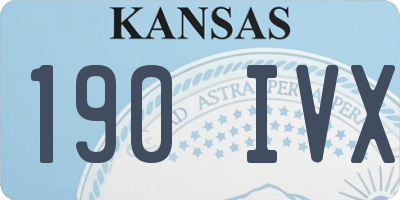 KS license plate 190IVX