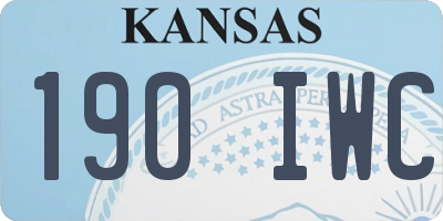 KS license plate 190IWC