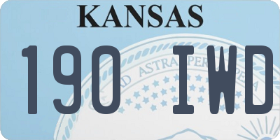 KS license plate 190IWD