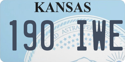 KS license plate 190IWE