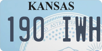 KS license plate 190IWH