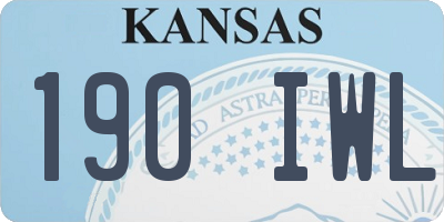 KS license plate 190IWL