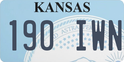 KS license plate 190IWN