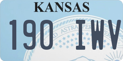 KS license plate 190IWV