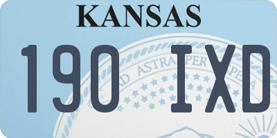 KS license plate 190IXD