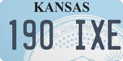 KS license plate 190IXE