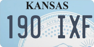 KS license plate 190IXF