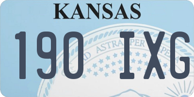 KS license plate 190IXG
