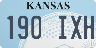 KS license plate 190IXH