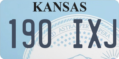 KS license plate 190IXJ