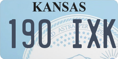 KS license plate 190IXK