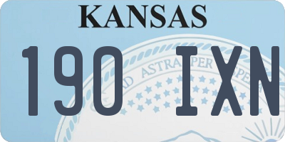KS license plate 190IXN