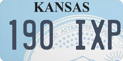 KS license plate 190IXP