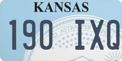 KS license plate 190IXQ