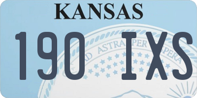 KS license plate 190IXS