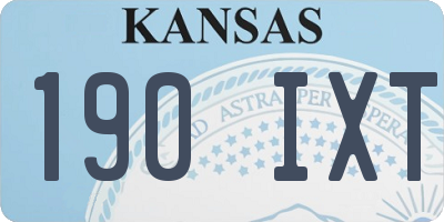 KS license plate 190IXT