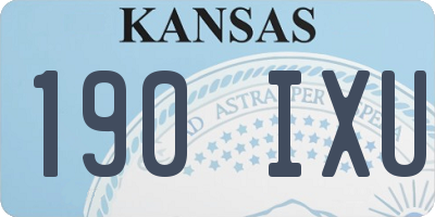 KS license plate 190IXU