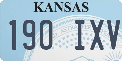 KS license plate 190IXV