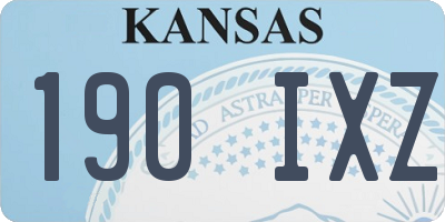 KS license plate 190IXZ
