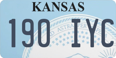 KS license plate 190IYC