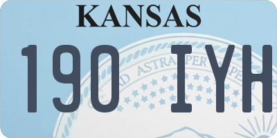 KS license plate 190IYH