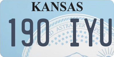 KS license plate 190IYU