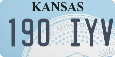 KS license plate 190IYV