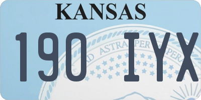 KS license plate 190IYX