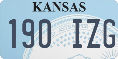 KS license plate 190IZG