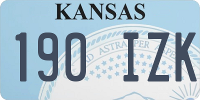 KS license plate 190IZK
