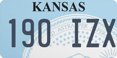 KS license plate 190IZX