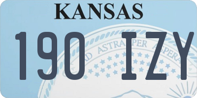 KS license plate 190IZY