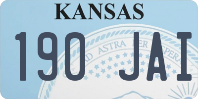 KS license plate 190JAI