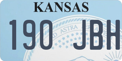 KS license plate 190JBH