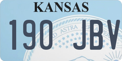 KS license plate 190JBV