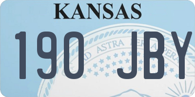 KS license plate 190JBY
