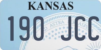 KS license plate 190JCC