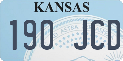 KS license plate 190JCD