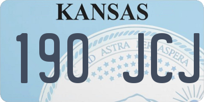 KS license plate 190JCJ