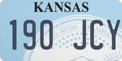 KS license plate 190JCY