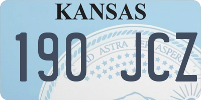 KS license plate 190JCZ