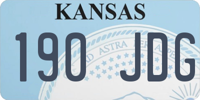 KS license plate 190JDG