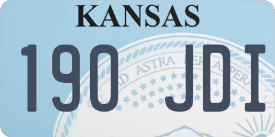 KS license plate 190JDI