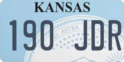 KS license plate 190JDR