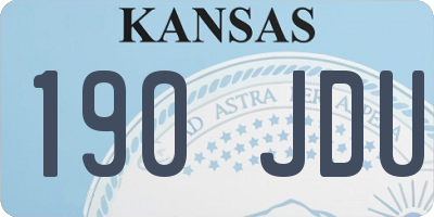 KS license plate 190JDU