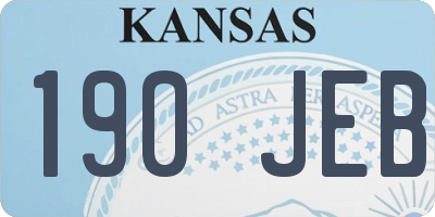 KS license plate 190JEB
