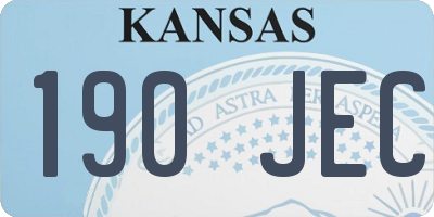 KS license plate 190JEC